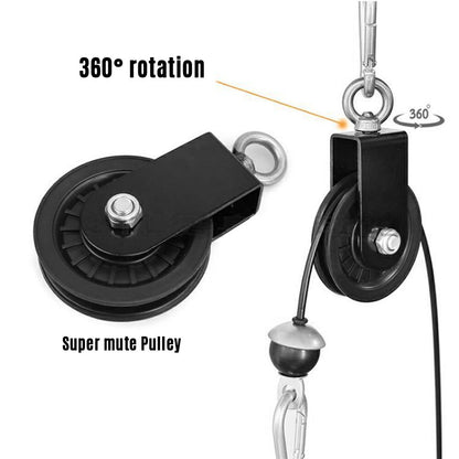 Workout Pulley Cable System Fitness Equipment Adjustable Length Home Gym