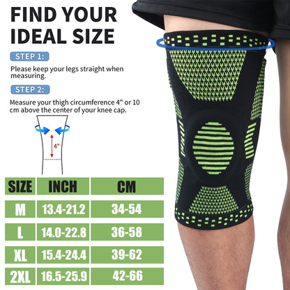 Professional Compression Knee Brace Support Protector For Arthritis Relief and Joint Pain