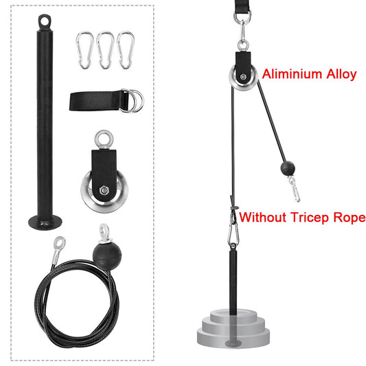 Workout Pulley Cable System Fitness Equipment Adjustable Length Home Gym